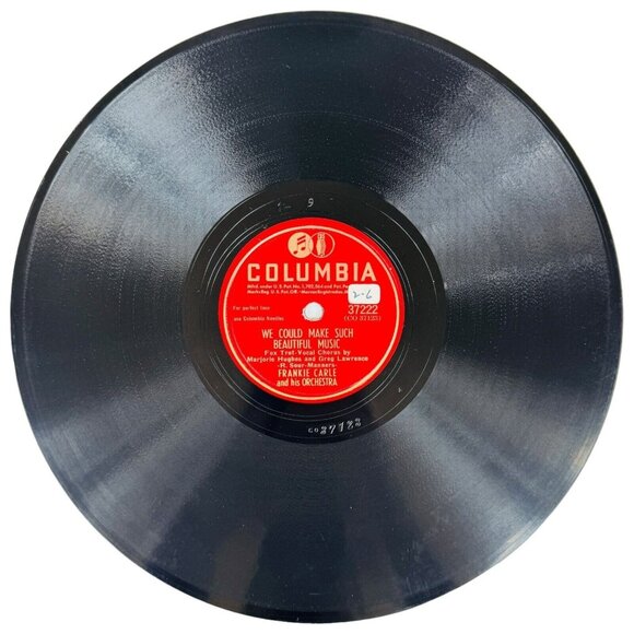 Frankie Carle & His Orchestra Columbia 78 RPM Too Many Times 37222 Vintage - Picture 3 of 4